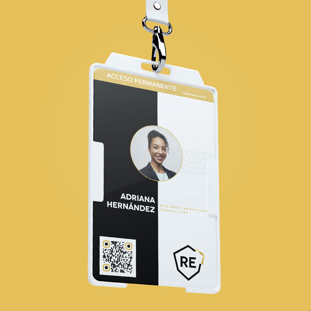 Porta ID para identidad corporativa de Proyecto RE Los Angeles California realizado por icame